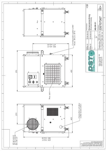Adsorptionstrockner  DST Typ AQ-30 AQ-31 DST07367-00 Zeichnung