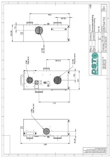 Adsorptionstrockner DST Typ DC-10 DST04710-00 Zeichnung
